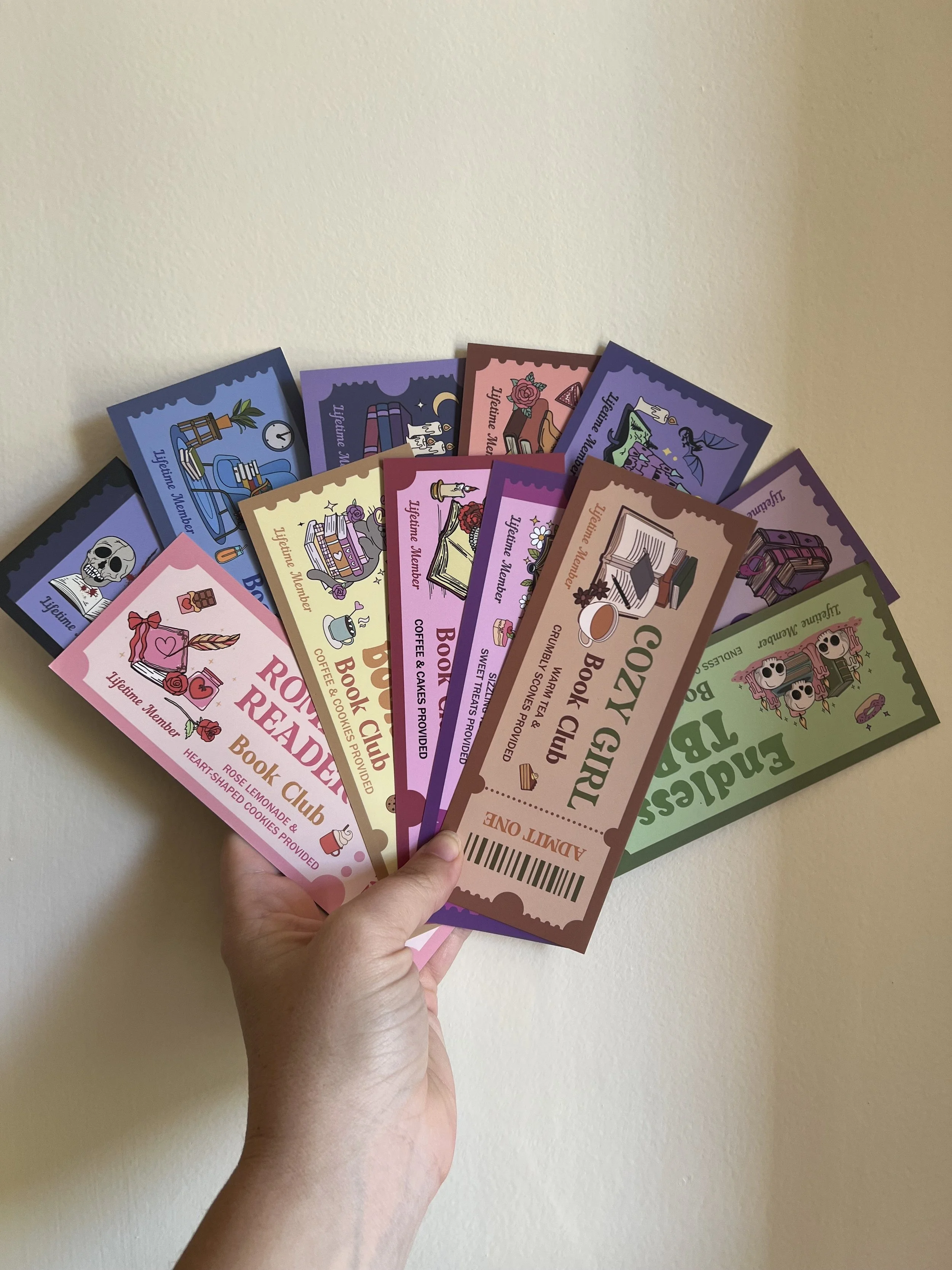 Book Club Ticket Bookmark Collection