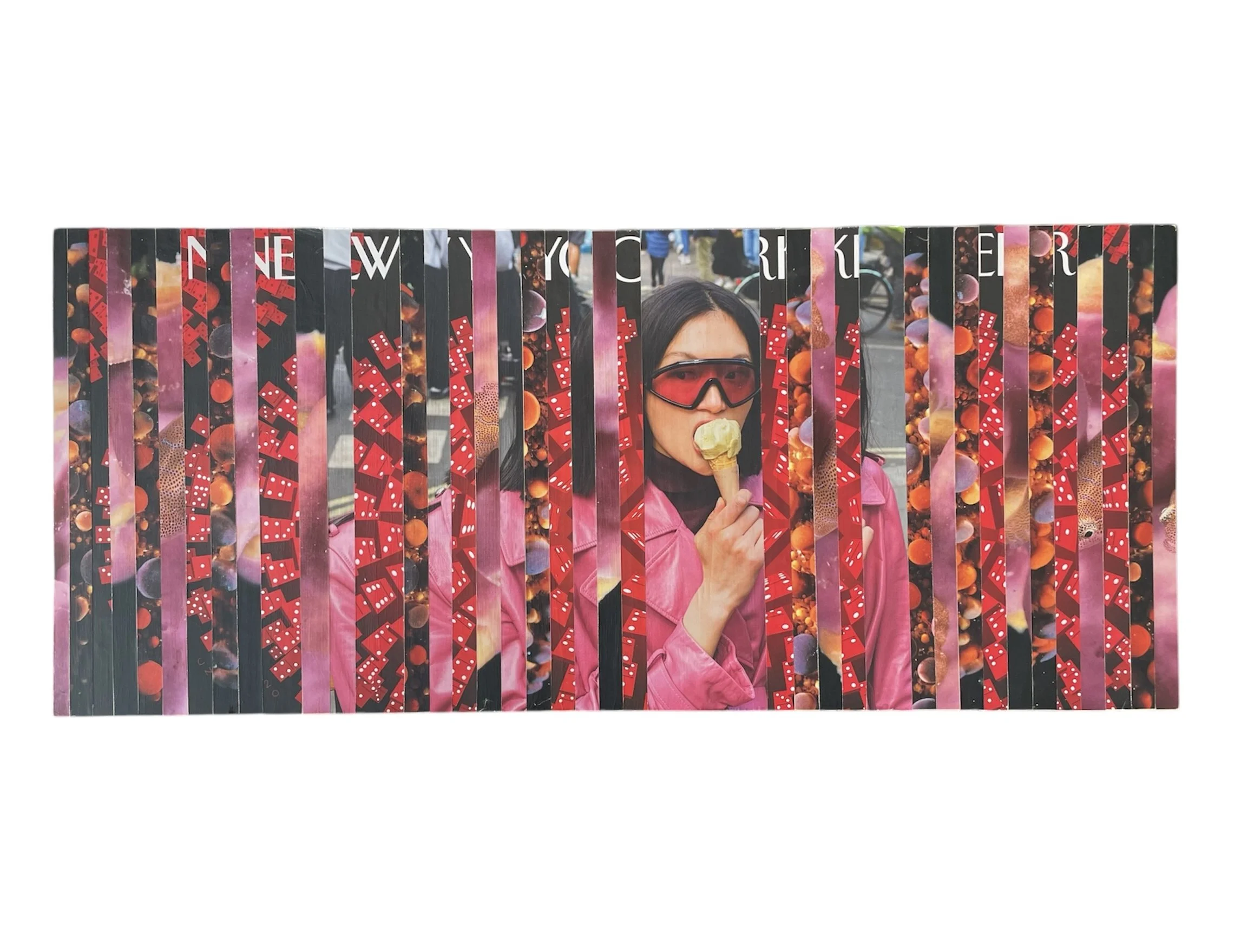 "girls just want to have fun" collage on wood 2025