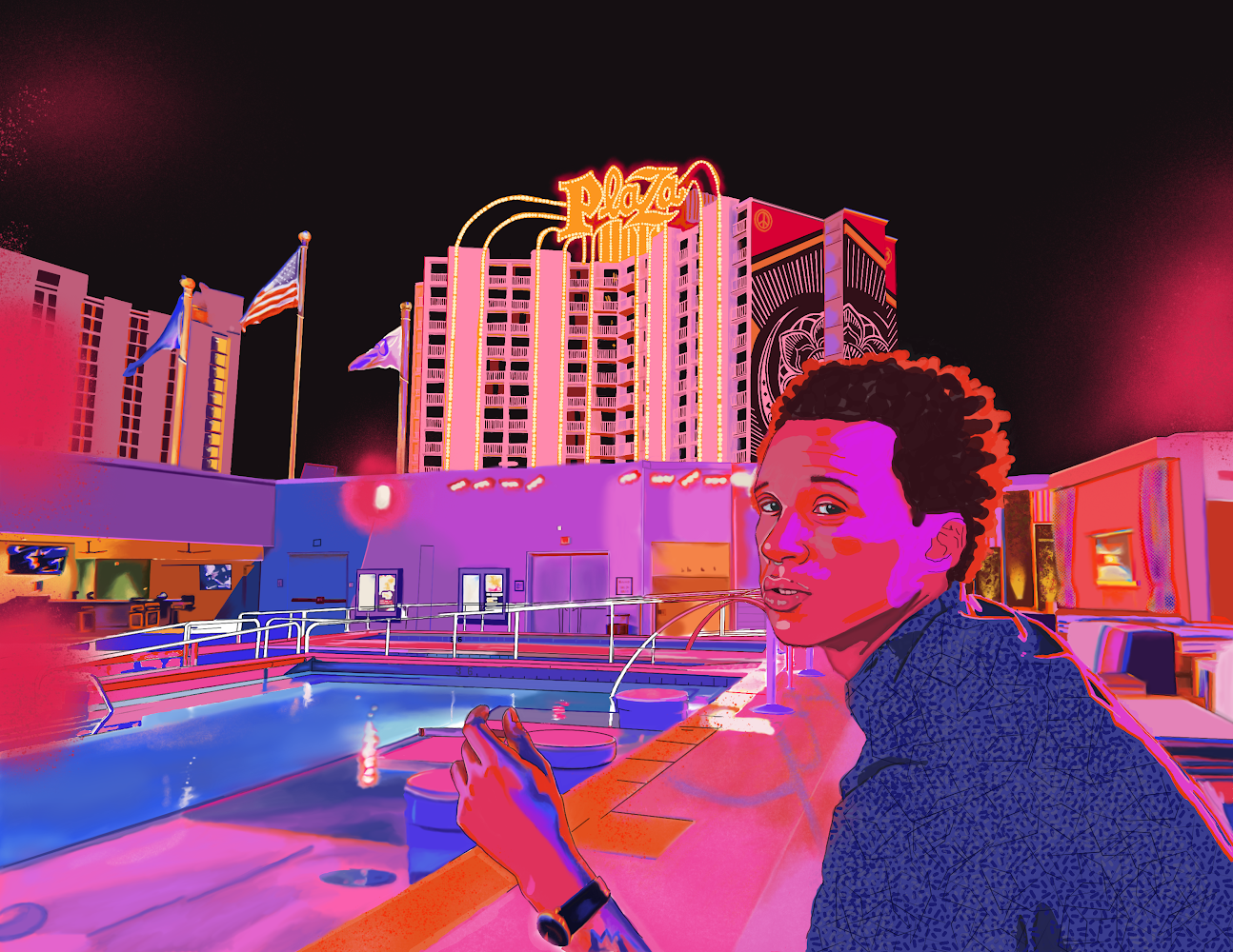 "lost l*ve" digital illustration (procreate) 2024