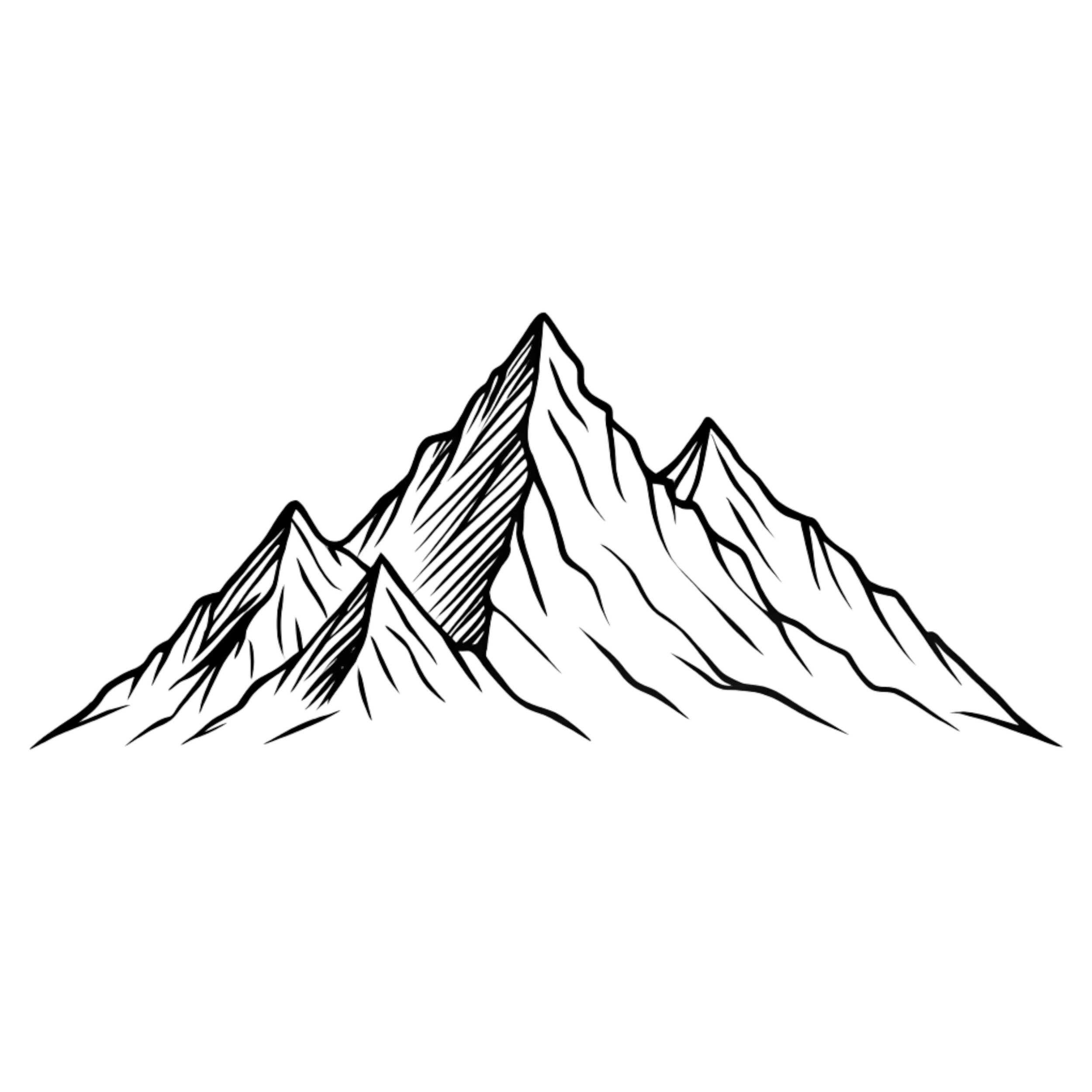 Line graph showing the elevation of a mountain on the y-axis and distance from base on the x-axis, illustrating a mountain's profile.