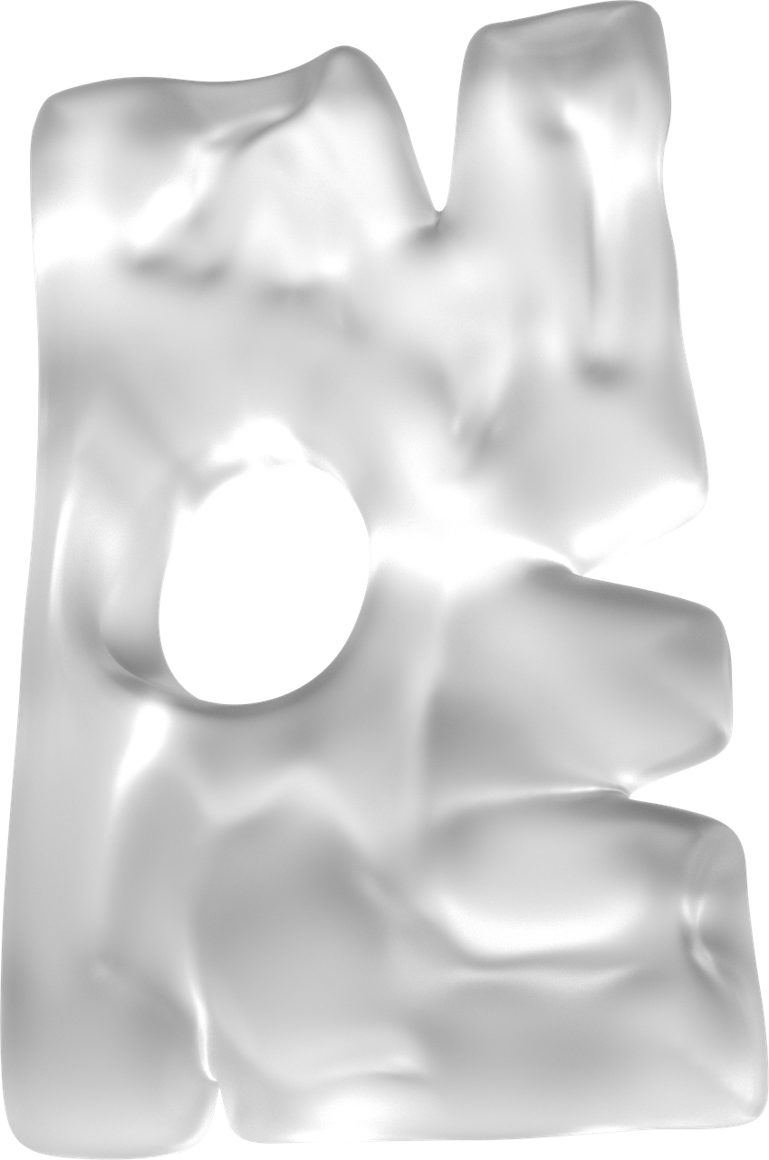 Close-up of a metallic 3D letter 'E' with a shiny, reflective surface.