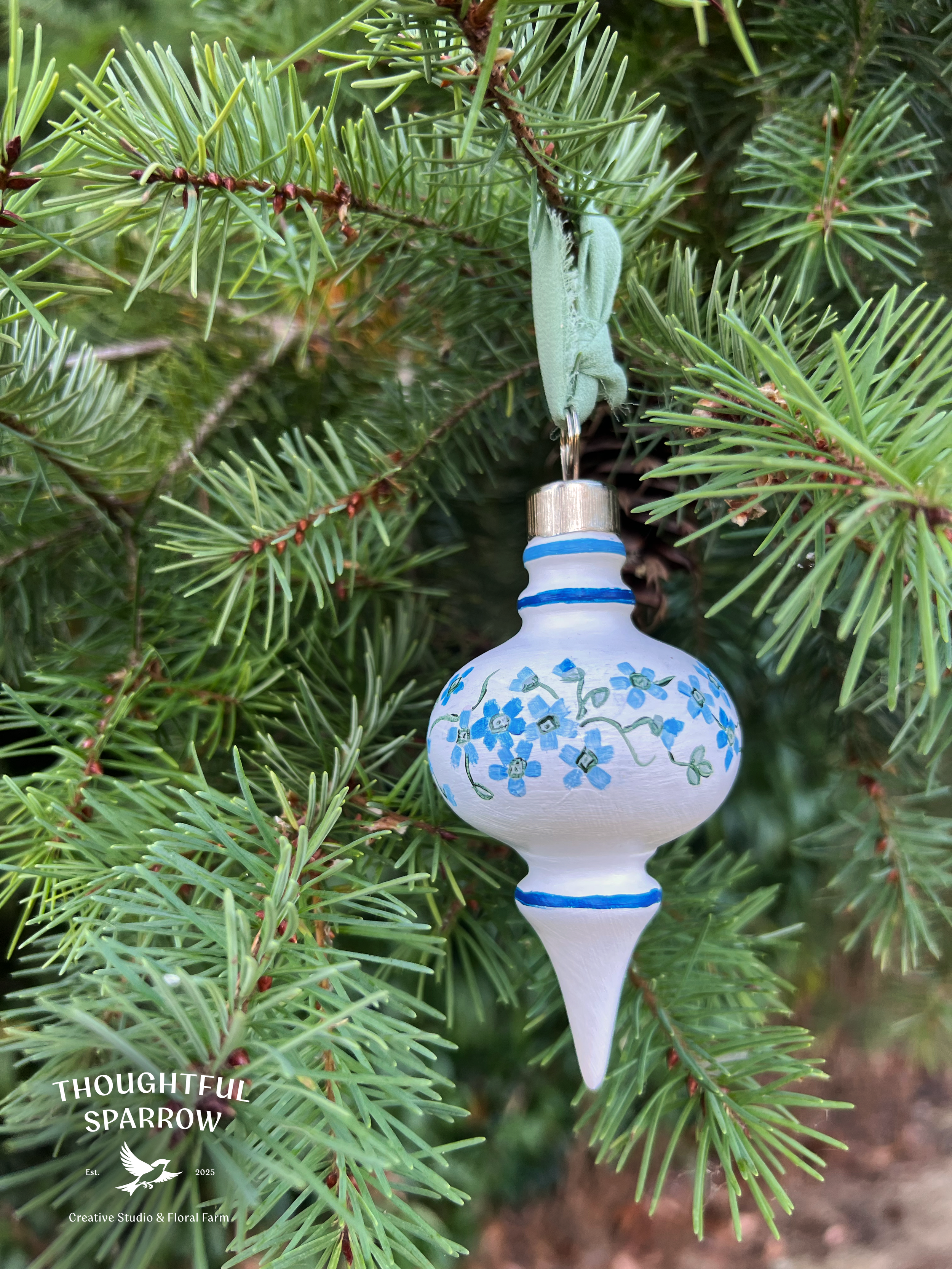 Blue Flower Ornament