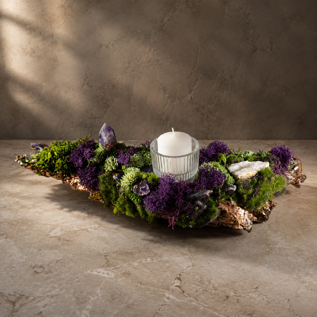 Center piece Amethist crystal Delphine Callegher Art .PNG