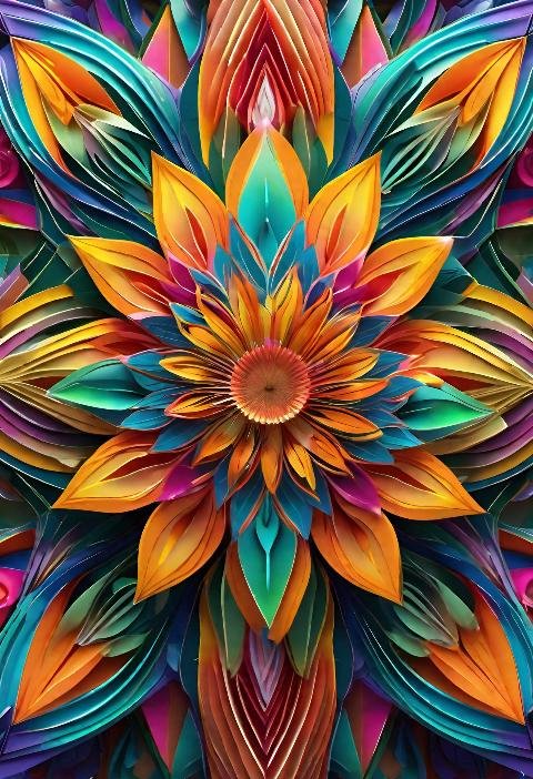 Neuro Bloom III: Vortex Blossom Print - AR Edition