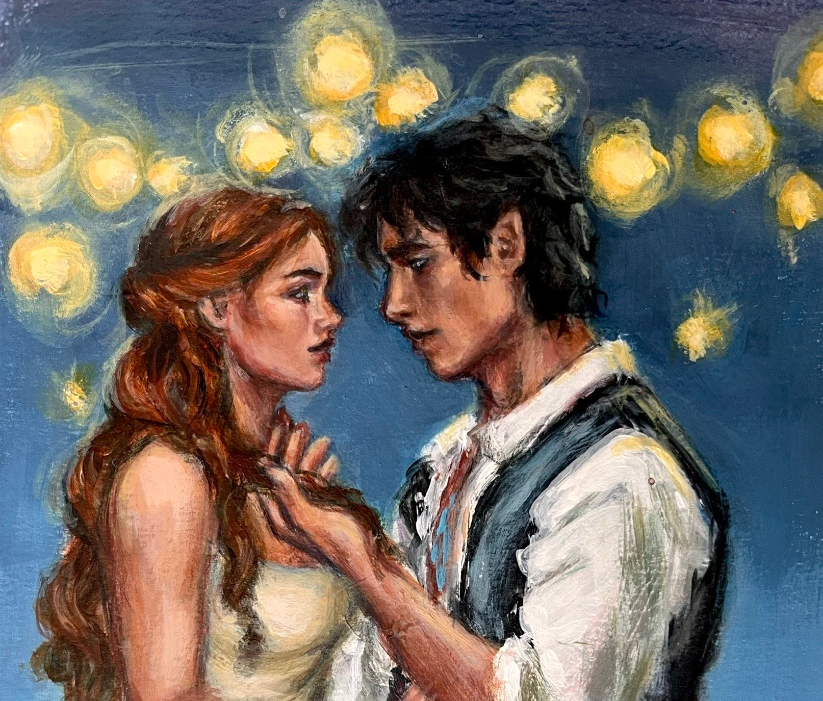Devon and Roxi during the Midsummer festival. Artwork created by hand; Sunkissed Illustrations. ©2026.