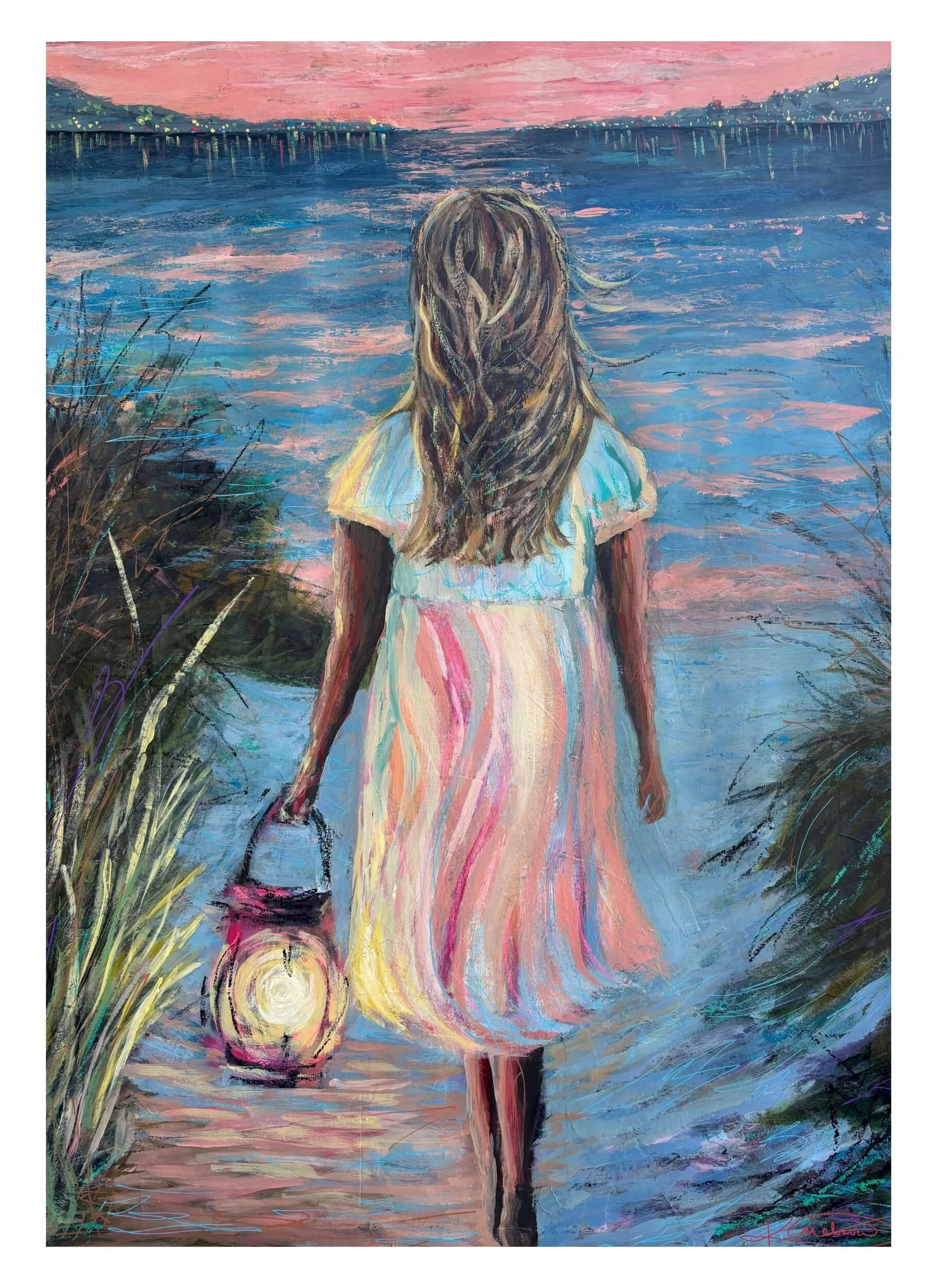 Solitude - Acrylic on deckle edge paper, 22" x 30"