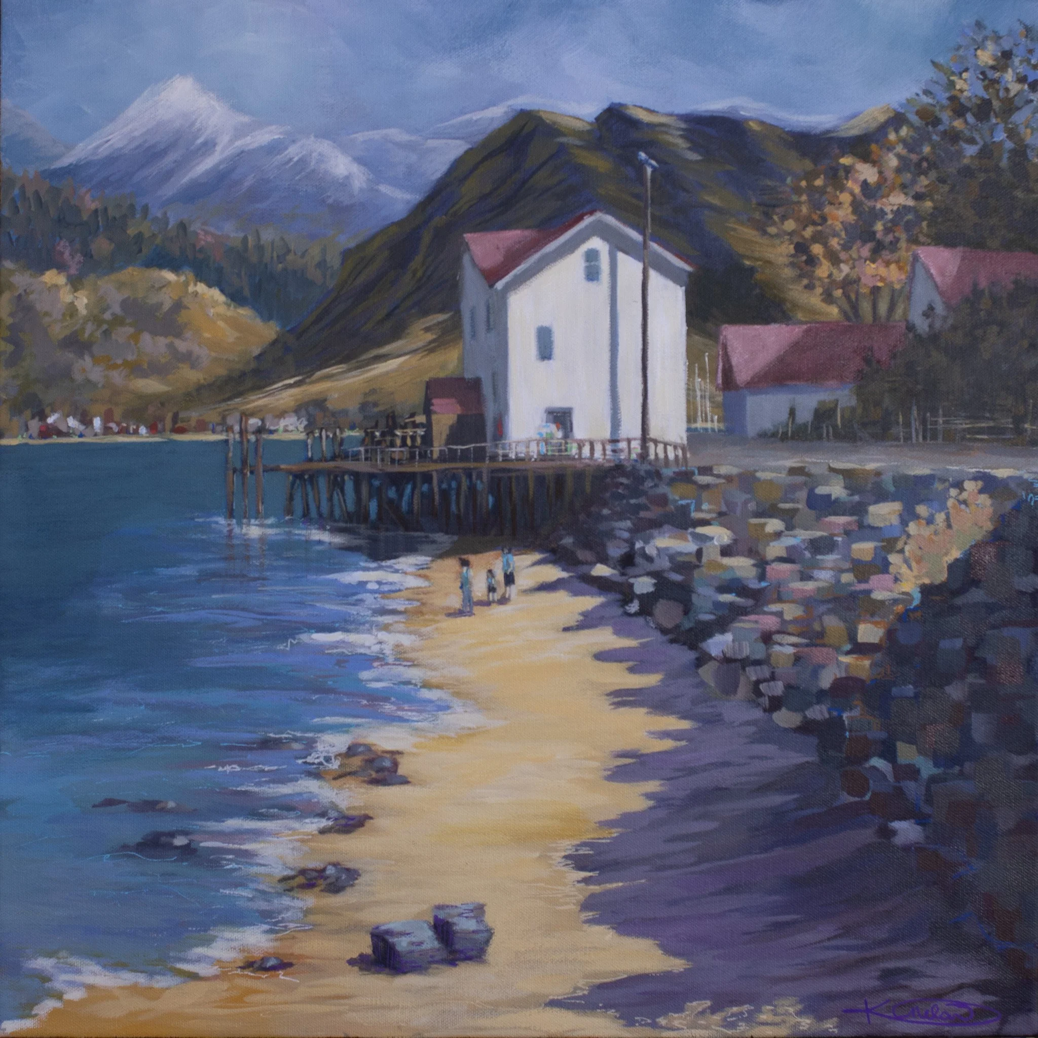 Maybe Switzerland - Acrylic on canvas, 20" x 20"