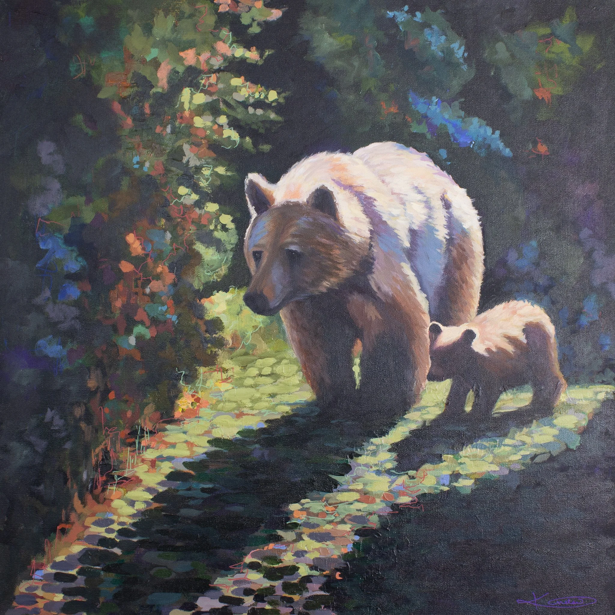 Momma Bear - Acrylic on canvas, 24" x 24"