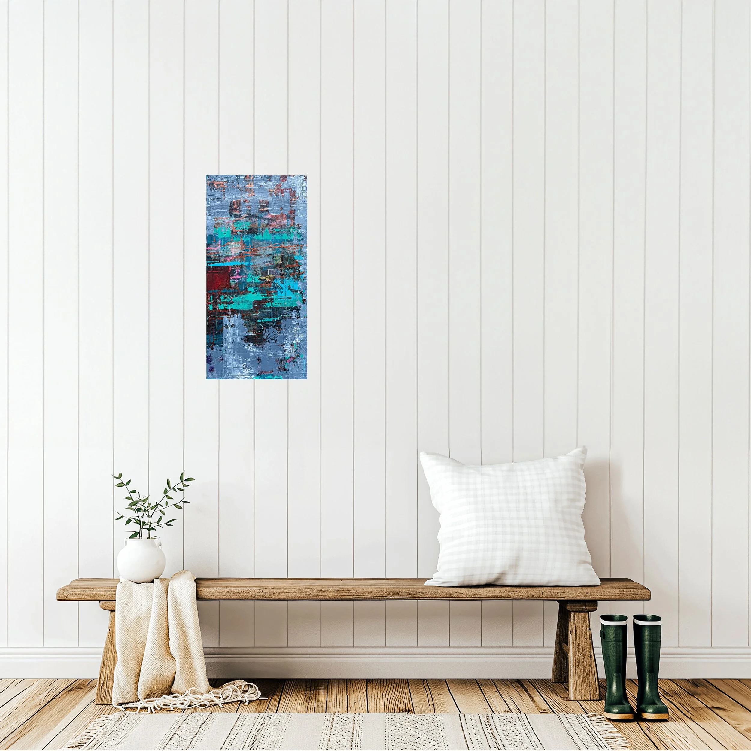 Optical Illusion: 12" x 24" Original Acrylic Painting