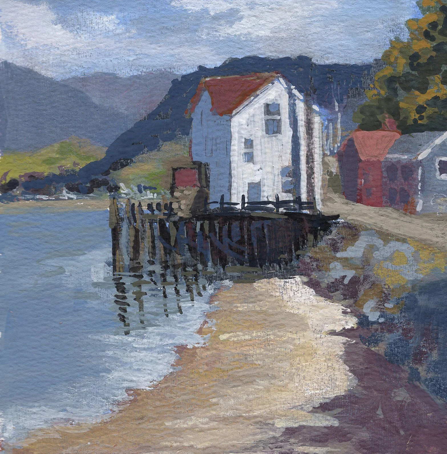 Maybe Switzerland Study - 5" x 5" 