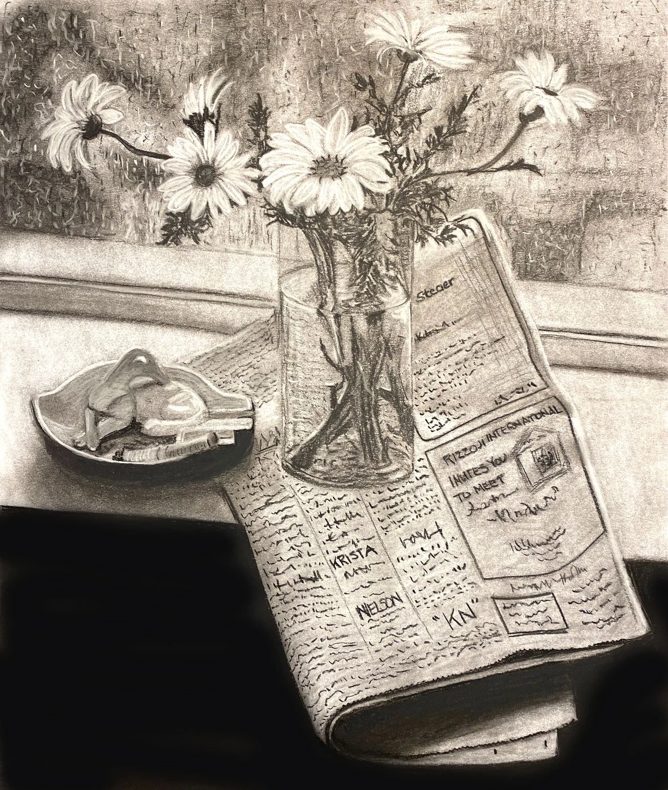 Rainy Day - Charcoal - Study