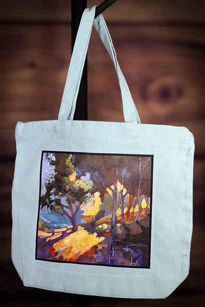 Colorful Canvas Totes - Zipper Closure