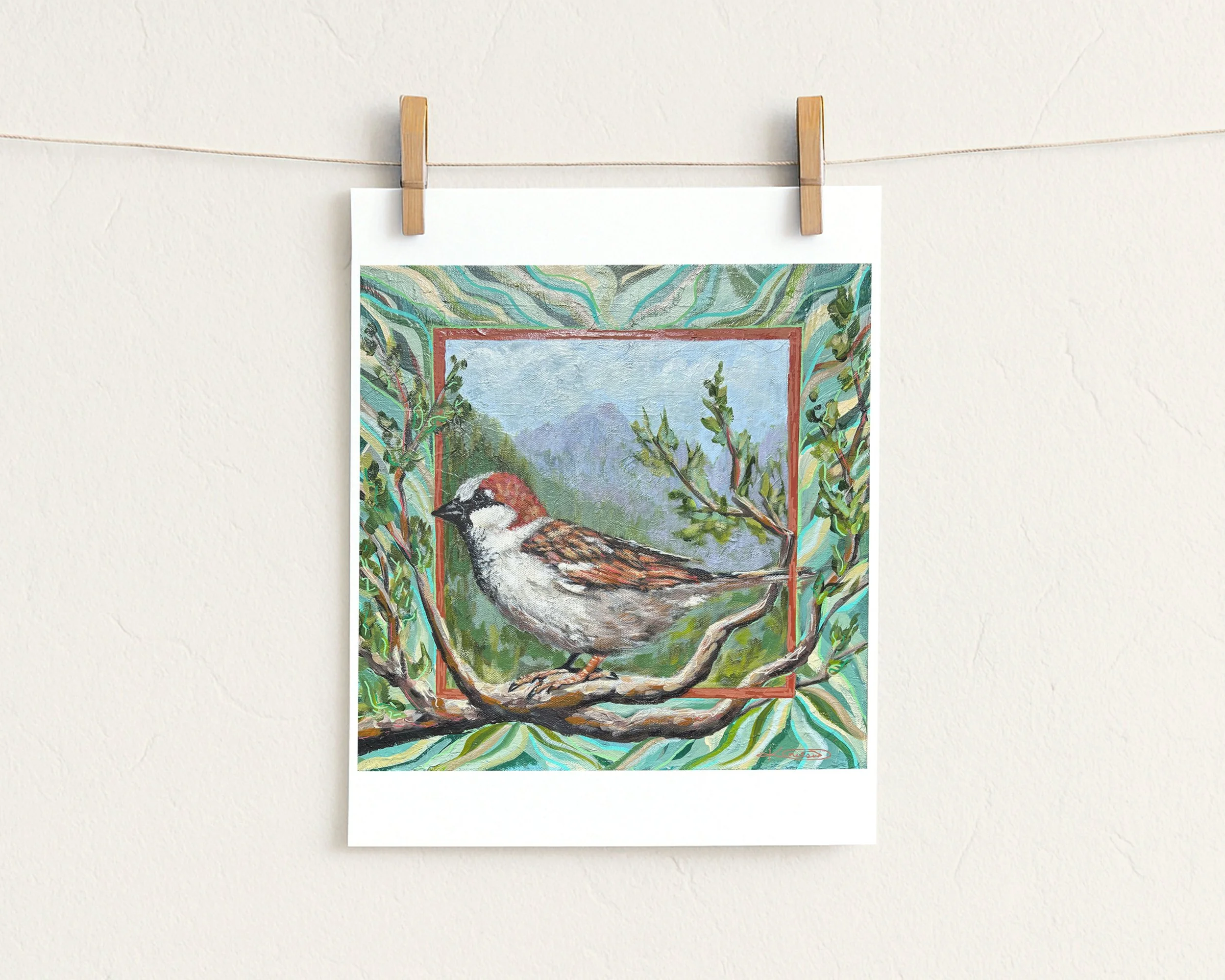 Backyard Sparrow: Prints