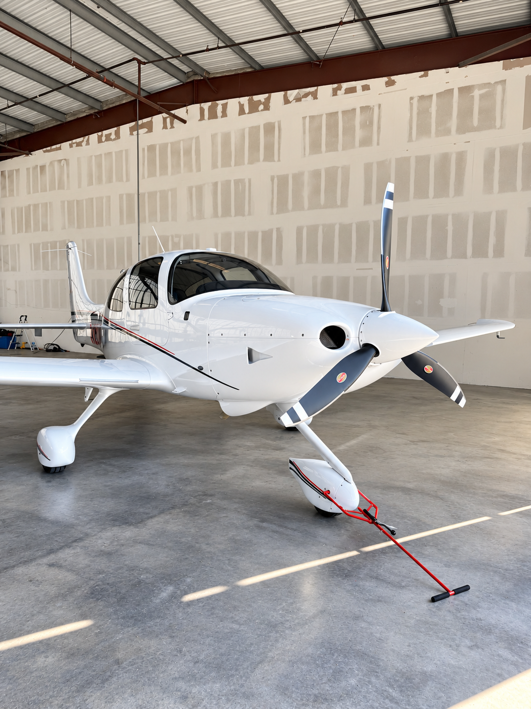 White Cirrus SR22 exterior detailing san diego aircraft detailers