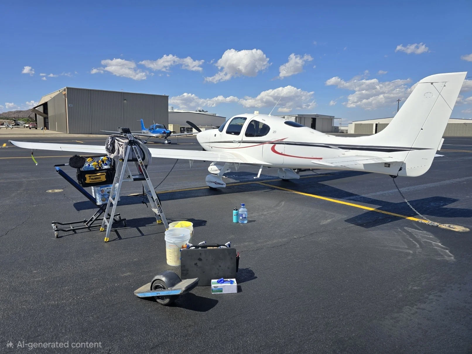 Cirrus Exterior Wash Aircraft Detailing in French Valley CA
