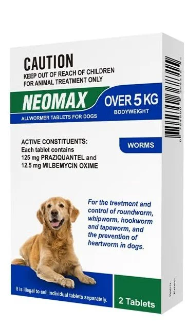 Neomax Allwormer Tablets for Dogs 2 tablets, Over 5 kg