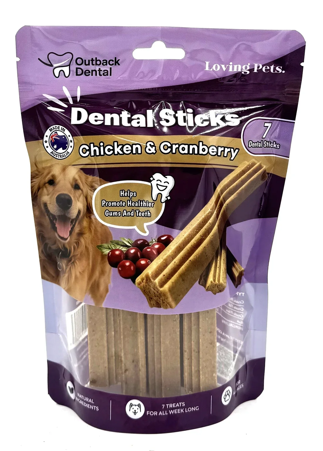 Outback Dental Chicken & Cranberry Dental Sticks
