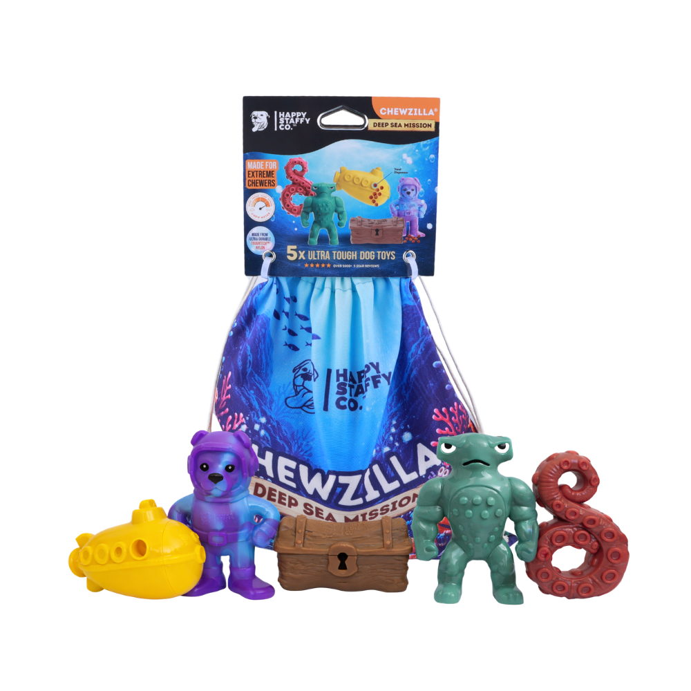 Chewzilla Deep Sea Mission Dog Toy Set