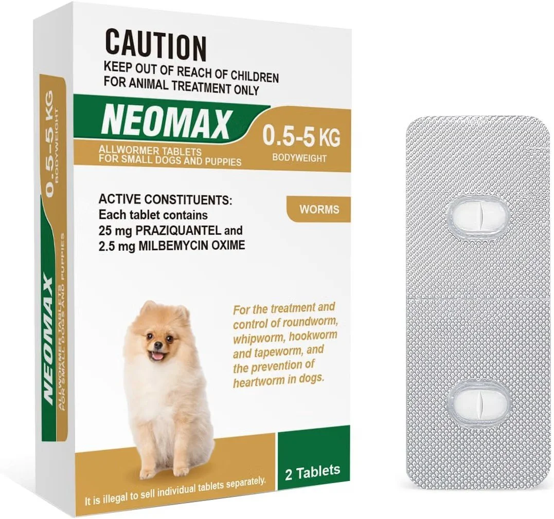 NEOMAX Worm Control Tablets for Small Dogs and Puppies 2 tablets