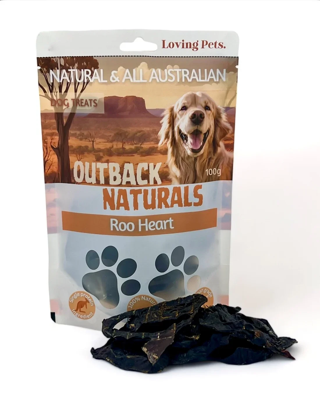 Outback Naturals Roo Heart Dog Treats