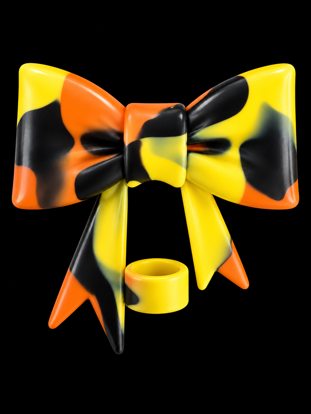 Yellow, Orange and Black Straw Topper