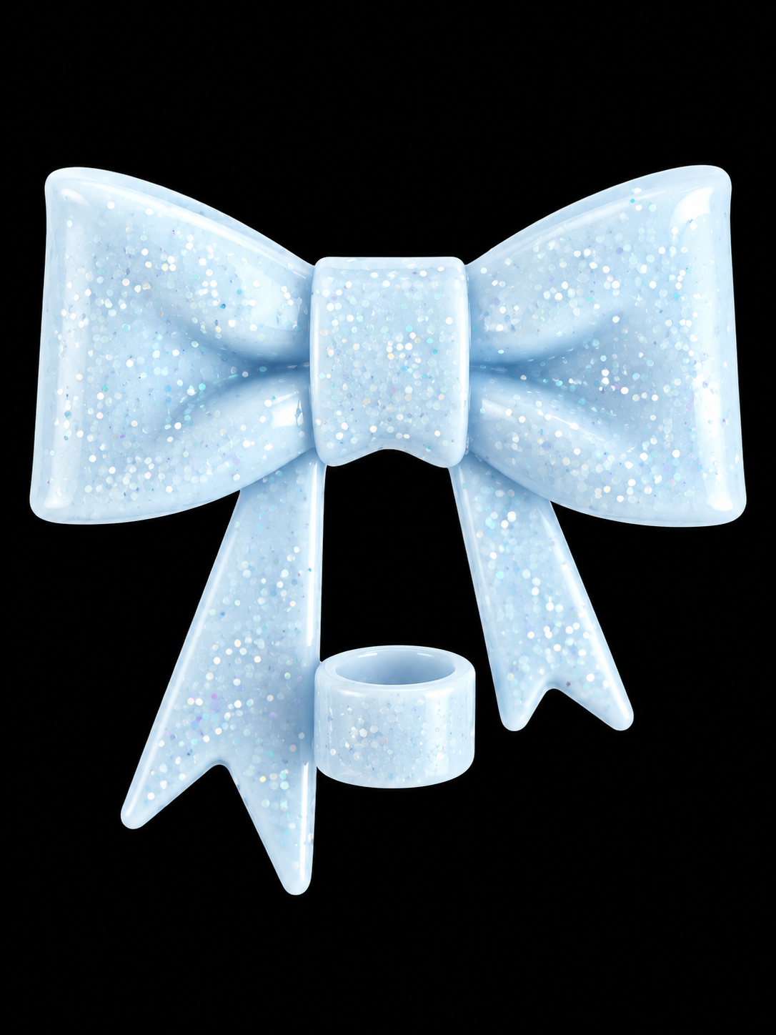 Baby Blue Sparkle Straw Topper