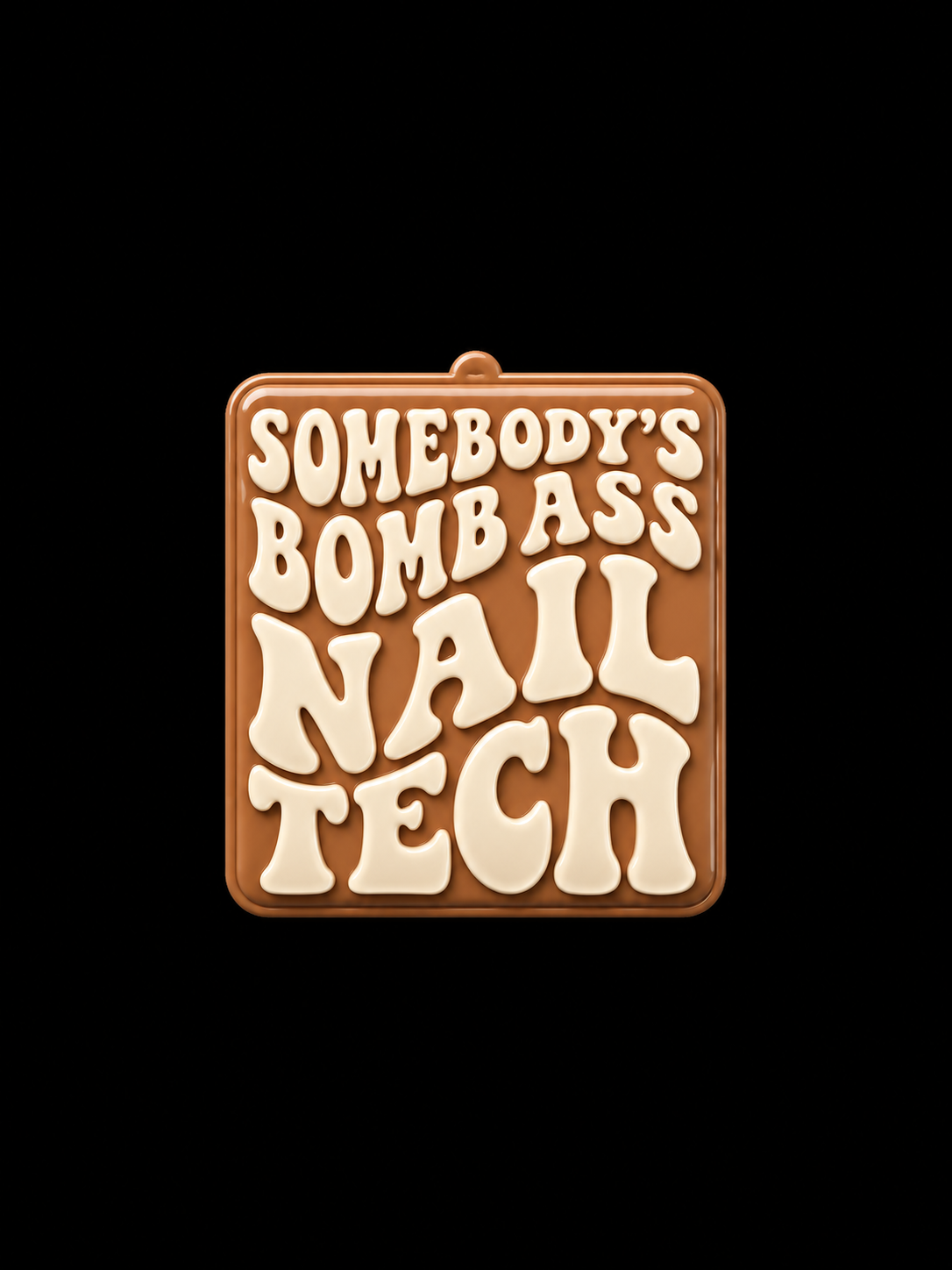 Glossy Brown Nail Tech Badge.png