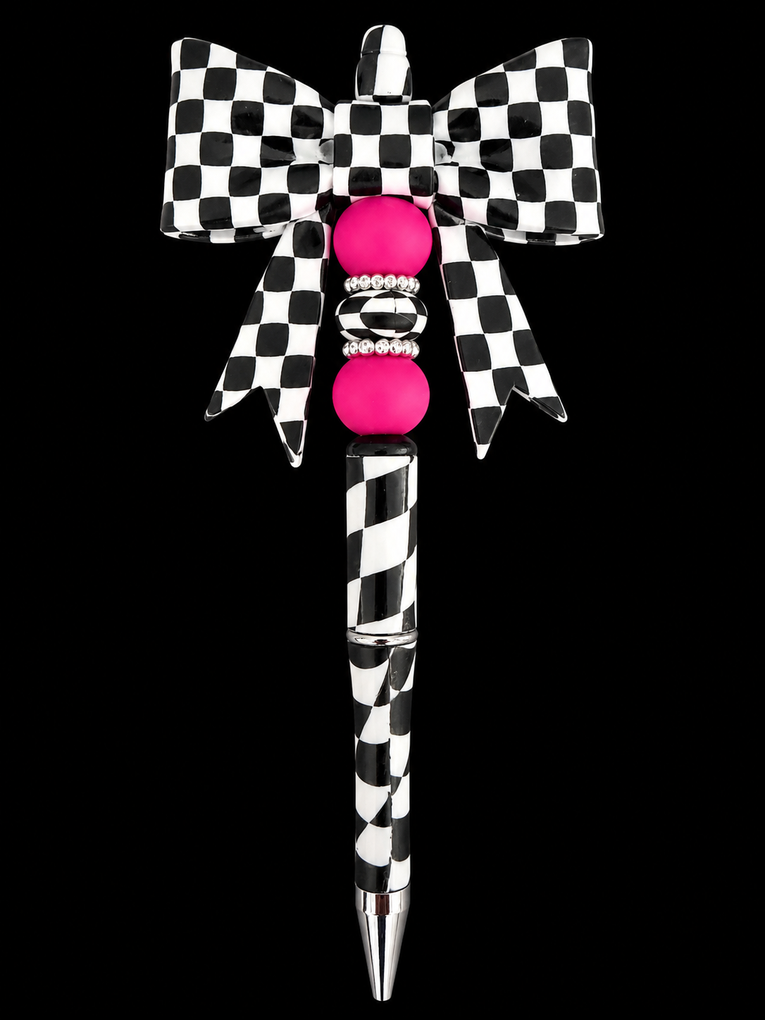 Checkered Bow Pen