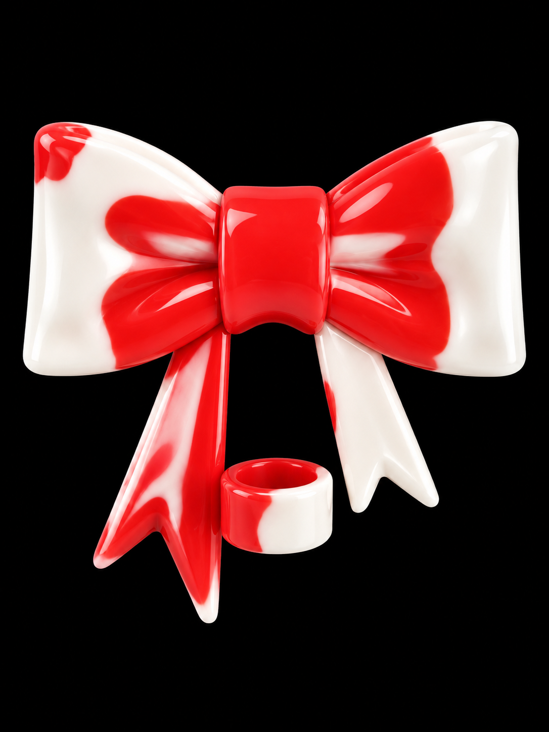 White & Red Straw Topper