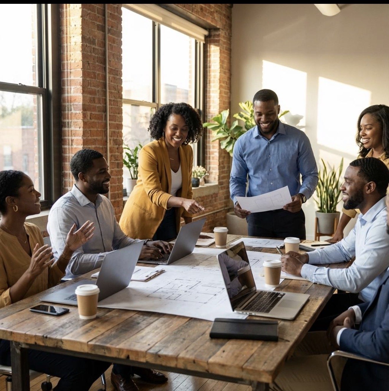 Entrepreneurs and business professional discussing business growth, marketing, and strategic planning.