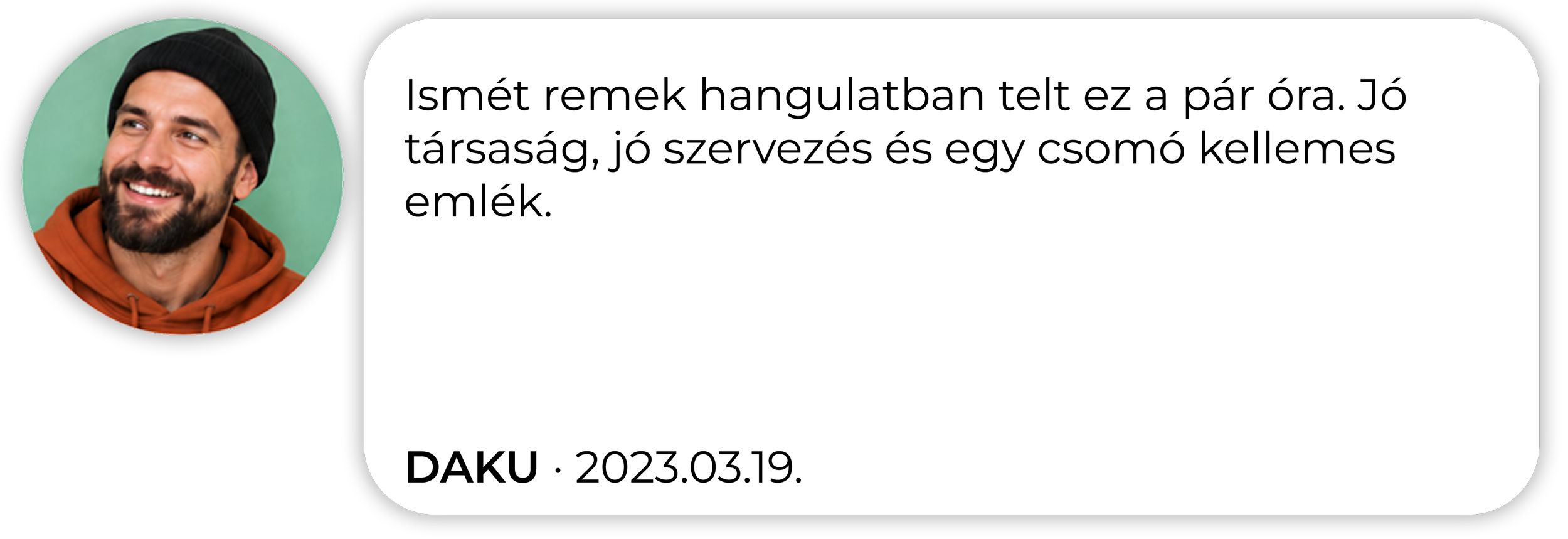 Menő barát kommentje.