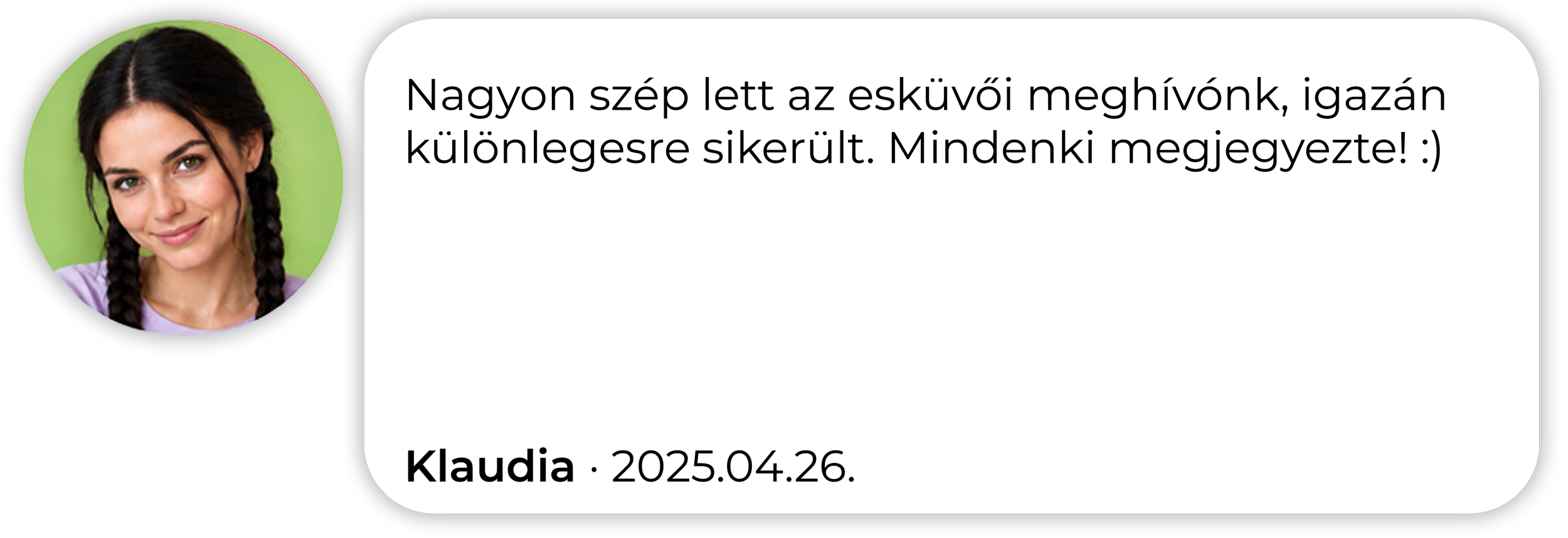 Egy kedves hölhy véleménye.