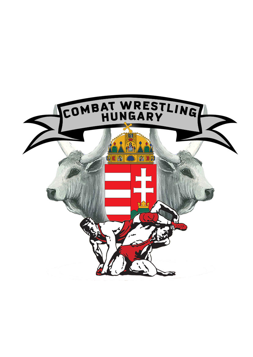 A Combat Wrestling Hungary logója, amely két, birkózóként ábrázolt kabalafigurát mutat birkózás közben, továbbá egy pajzsot, egy bika vagy ökör szarvait, valamint a „Combat Wrestling Hungary” feliratú szalagot tartalmazza. Tamási és Siófok, Balaton.