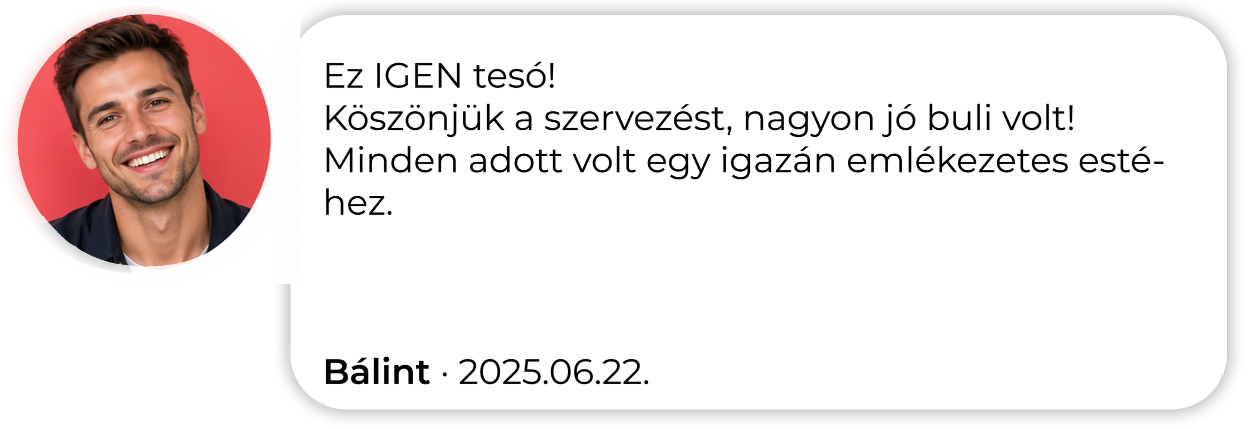 Visszajelzés egyik barátomtól az elskészült esküvőői anyagokkal kapcsolatban.