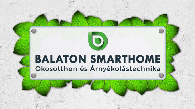 A Balaton Smarthome arculatához illeszkedő kreatív, amely a természetközeli megjelenést és az okosotthon márkaidentitását kapcsolja össze.