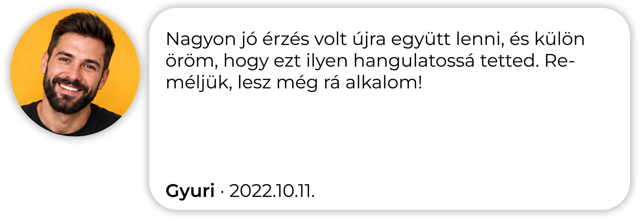 Menő barát kommentje.