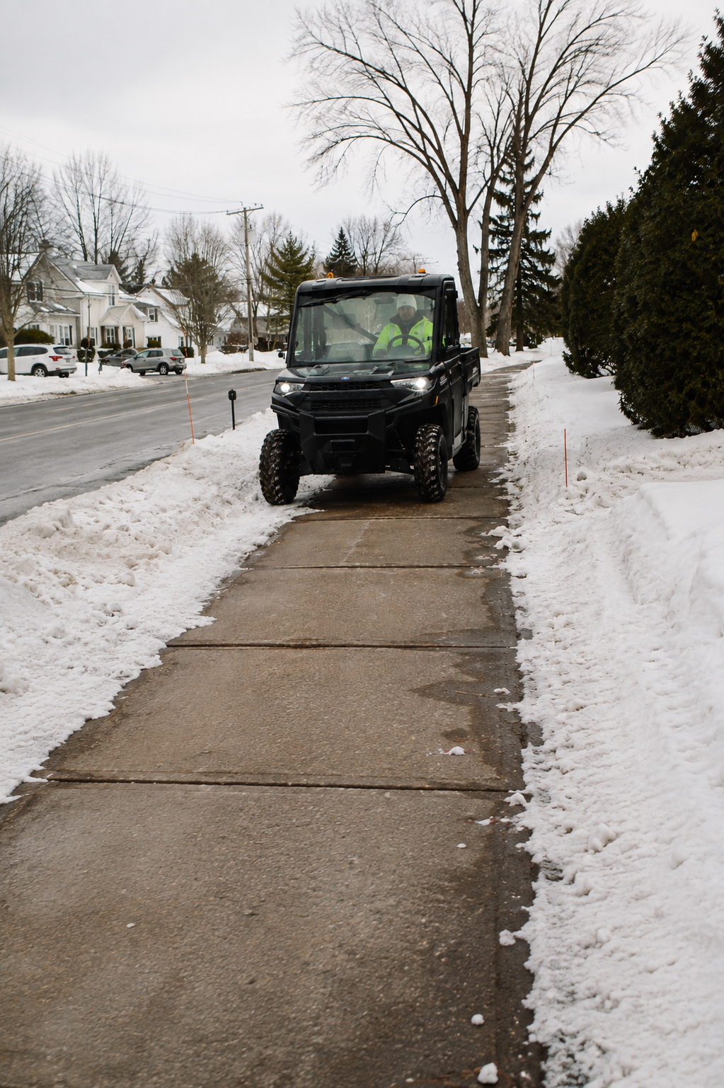 Commercial snow removal and ice management for municipalities, public parks, residential HOAs, community associations, townhome developments, and managed properties throughout Chicago and the surrounding suburbs.