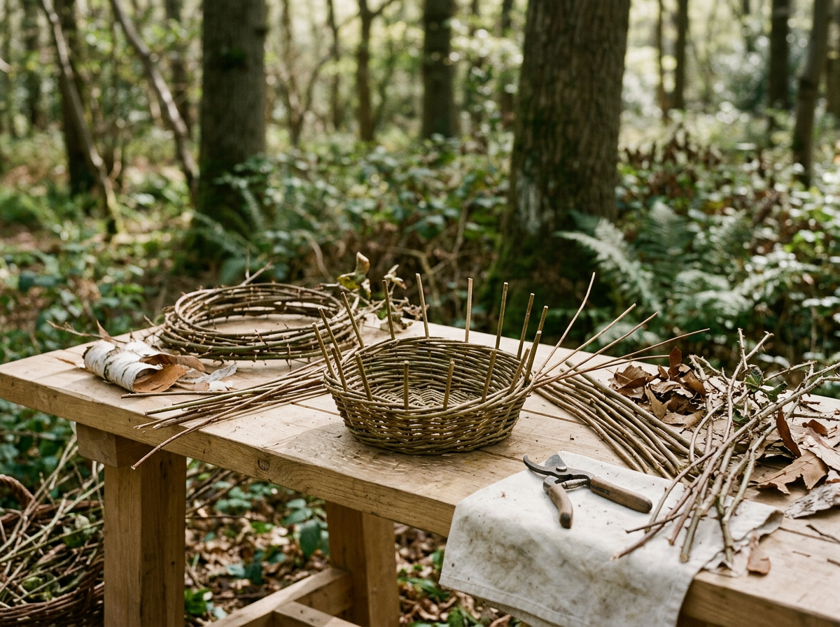 Bramble Basket Making