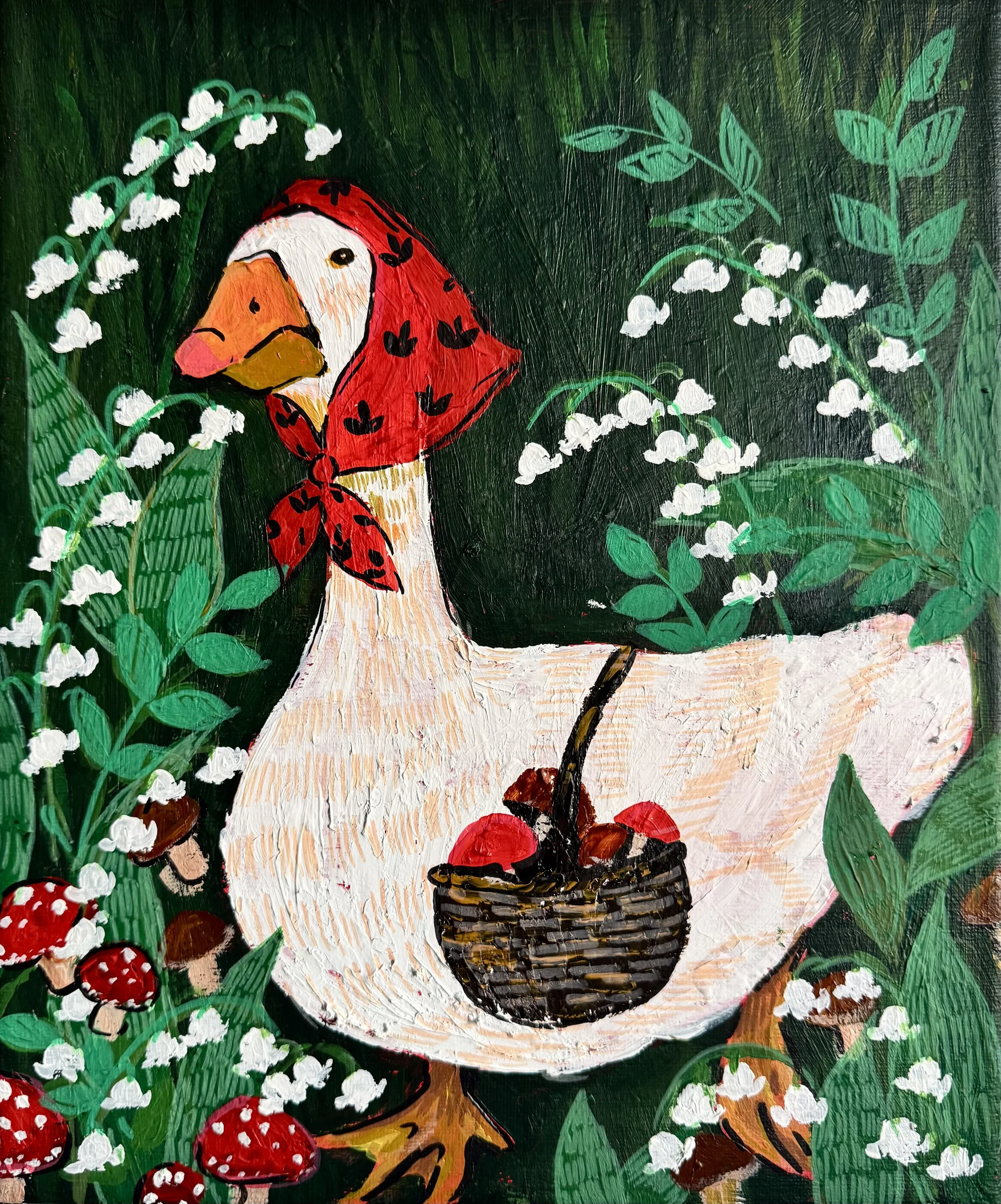 The Little Riding Duck Print