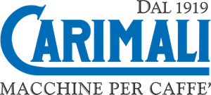 Logo der Marke CARIMALI mit dem Slogan 'Maschinen für Kaffee', veröffentlicht 1919