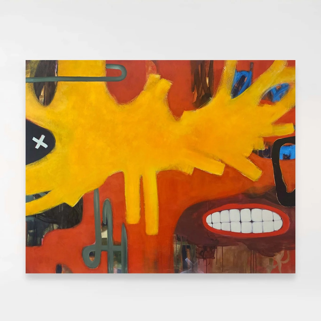 BLEEDING THROUGH (2023), Acrylic on canvas, 140 x 170 cm, £2500