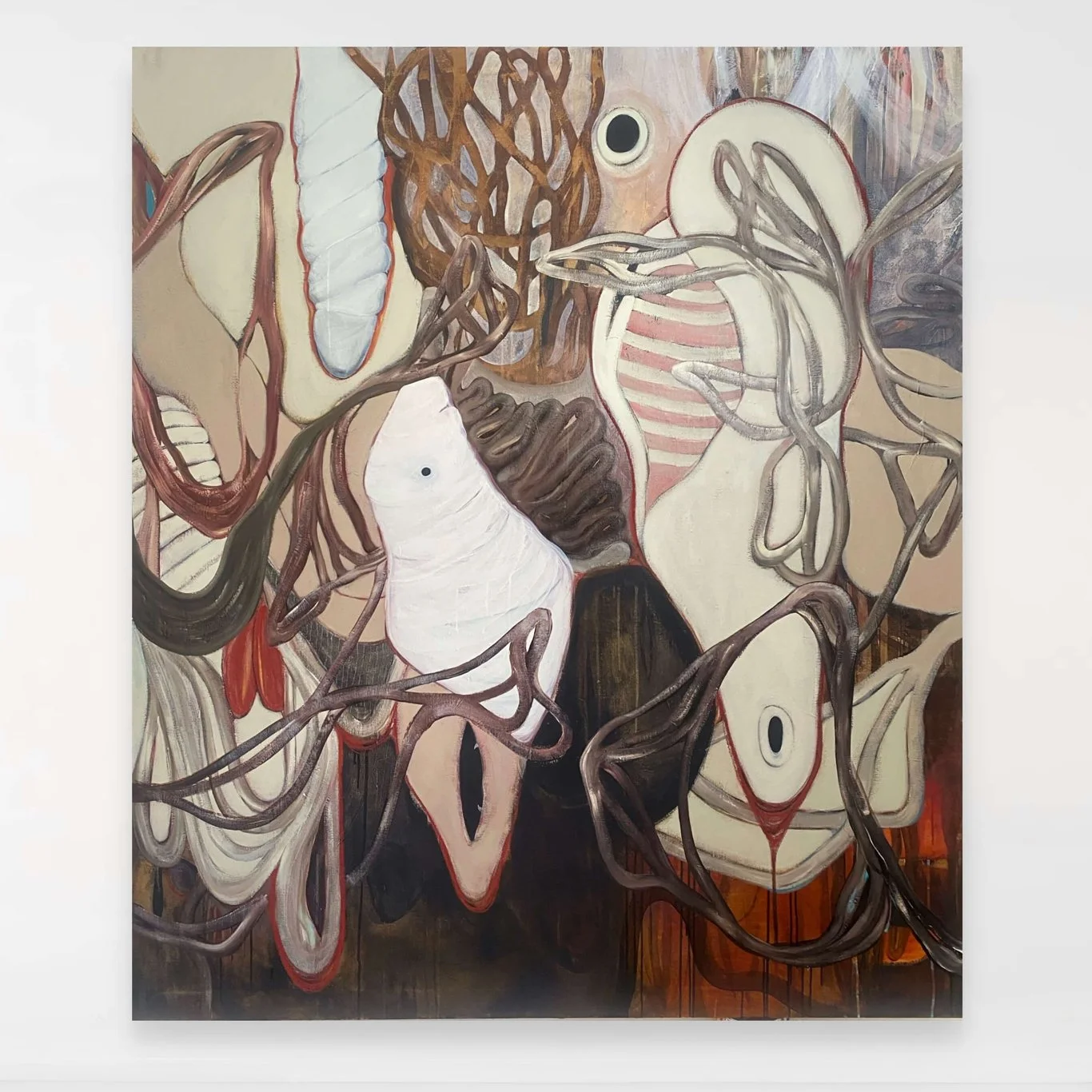 TENEBROUS (2024), Acrylic & Oil stick on canvas, 200 x 170 cm, £4000