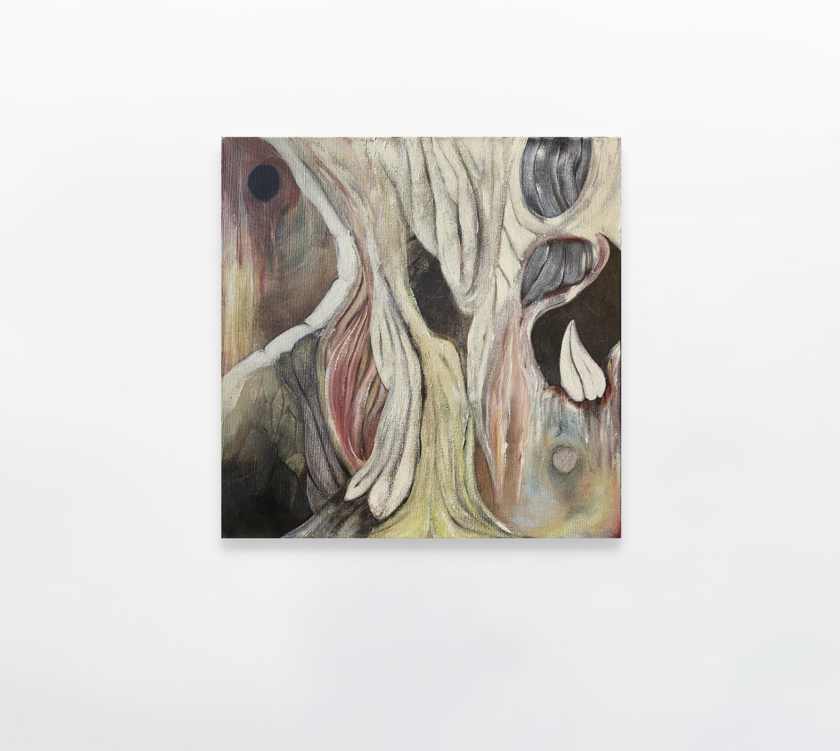 ENTROPY #3 (2026), Acrylic & Oil Stick on Canvas, 60 x 60 cm, £1200