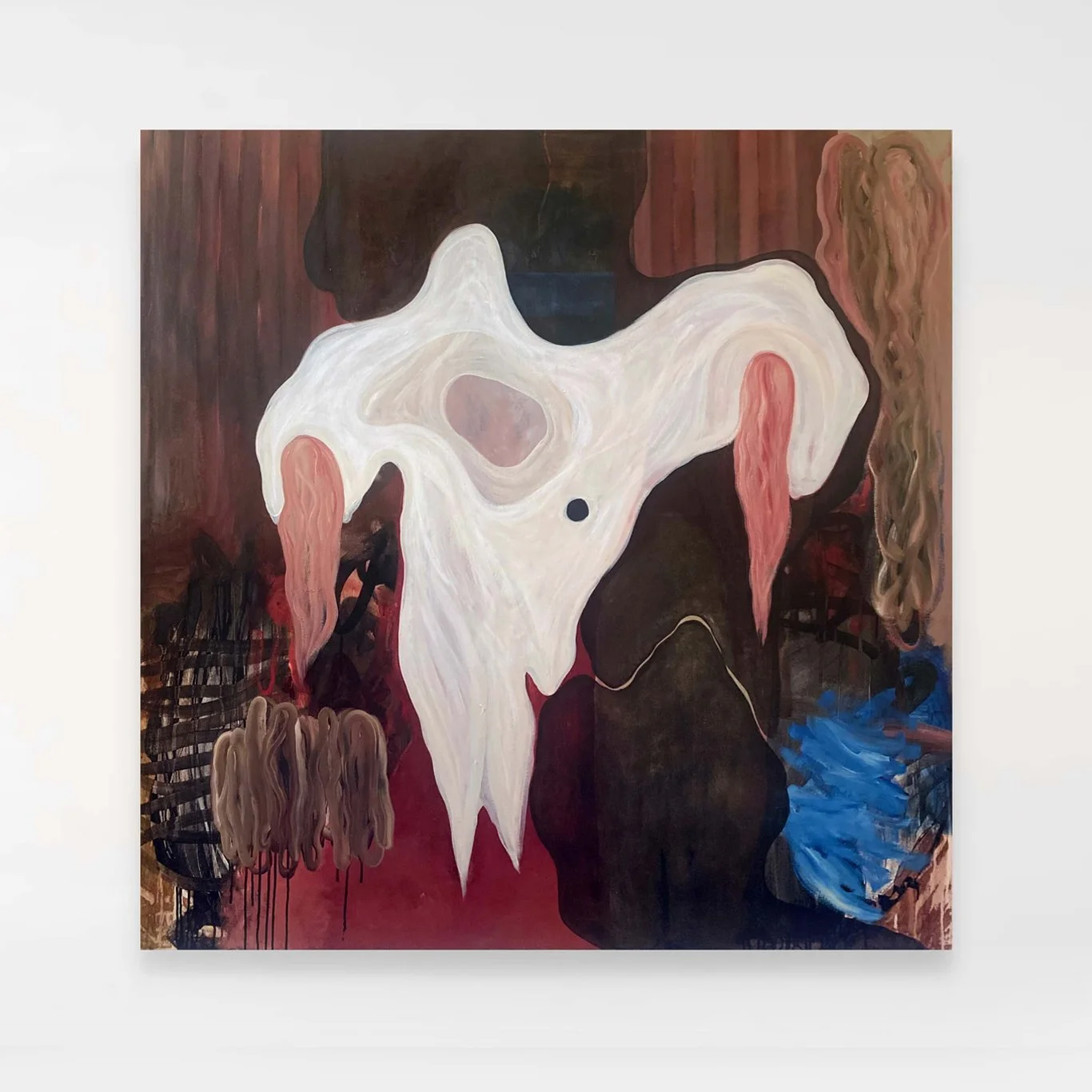 ABYSSAL PLAIN #3 (2024), Acrylic & Oil stick on canvas, 150 x 150 cm, £3000