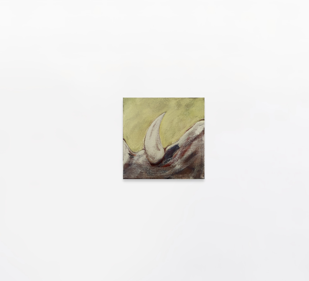 TOOTH & CLAW #4 (2025), Acrylic & Oil Stick on Canvas, 20 x 20 cm, £300