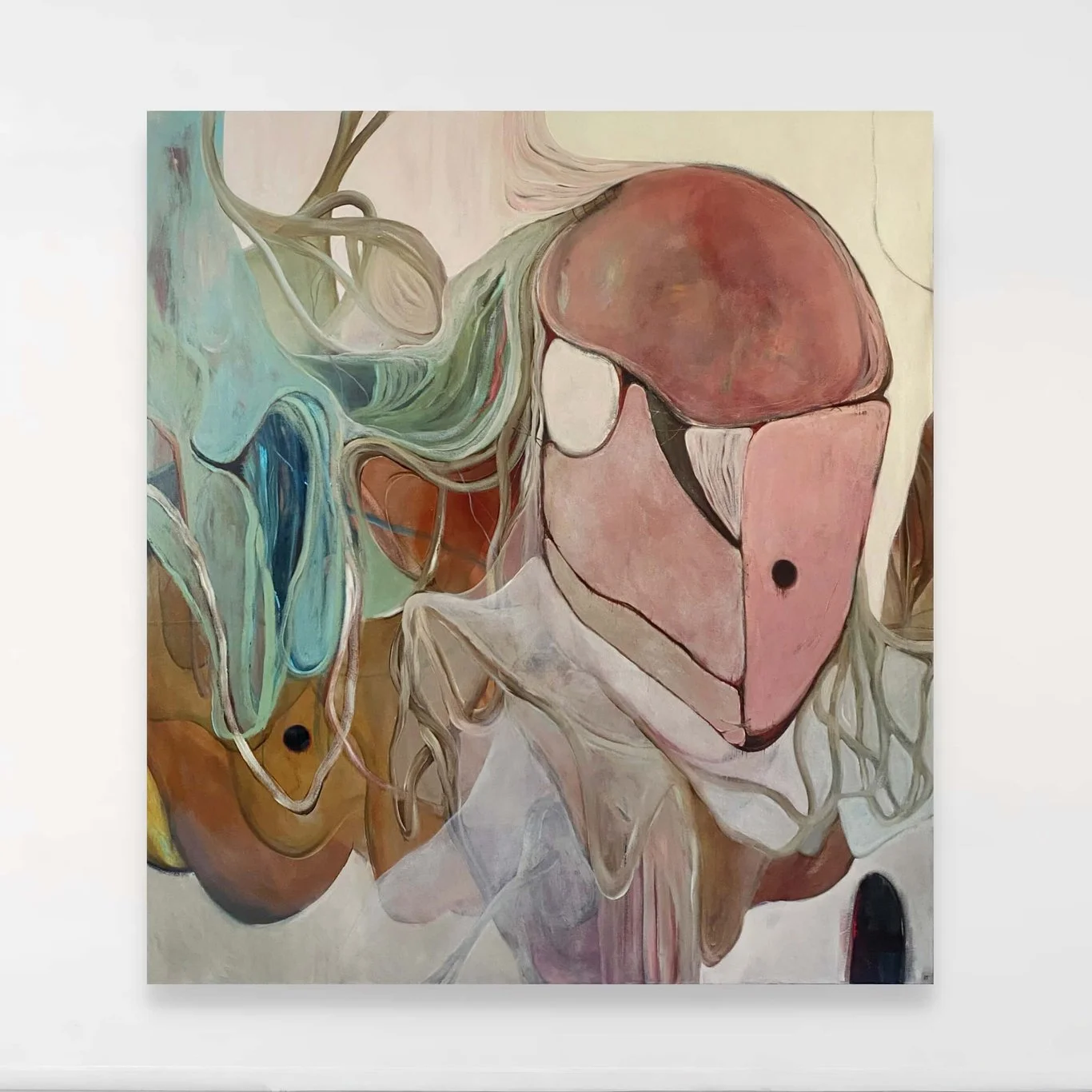 CHAMBERS OF THE HEART (2025), Acrylic & Oil stick on canvas, 180 x 160 cm, £4000