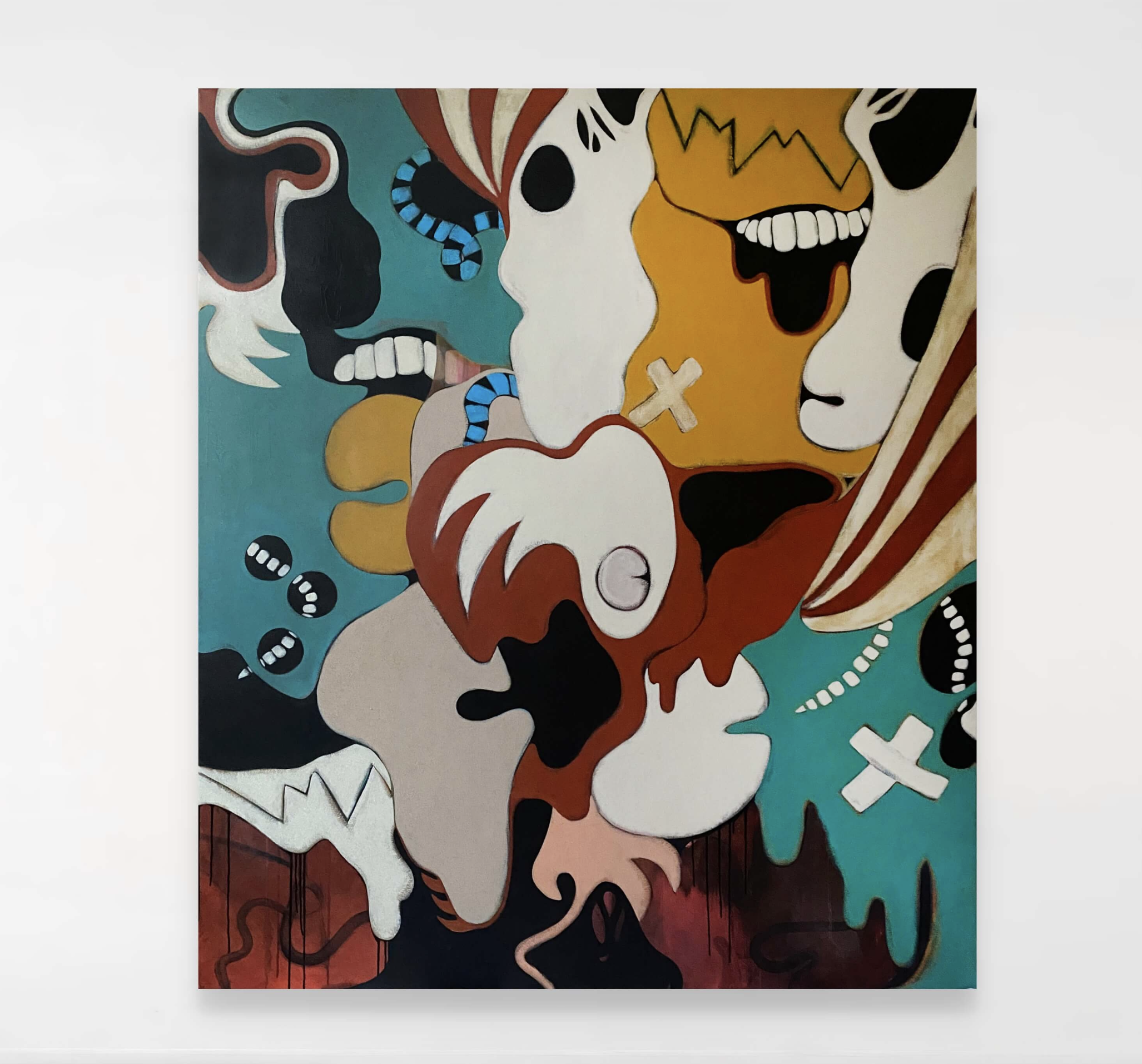 DANSE MACABRE (2023), Acrylic on canvas, 200 x 170 cm, £2500