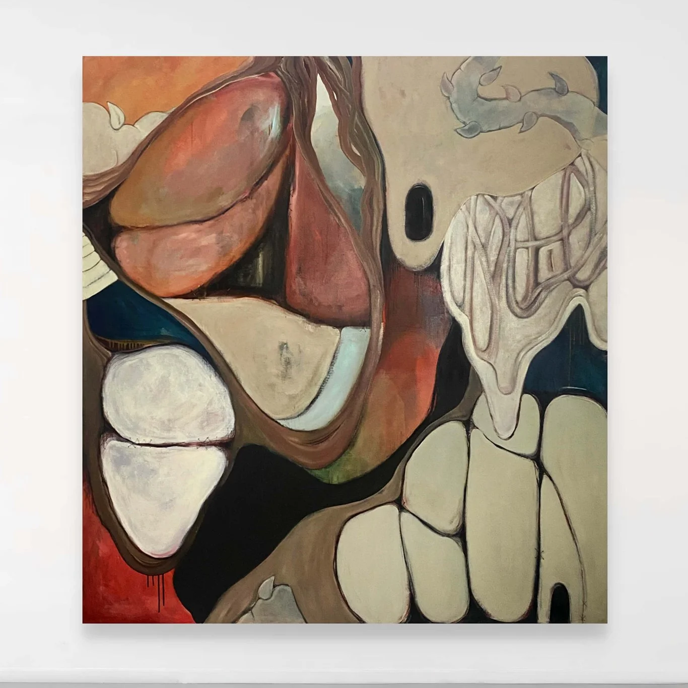 CATACOMBS (2025), Acrylic & Oil stick on canvas, 180 x 160 cm, £4000