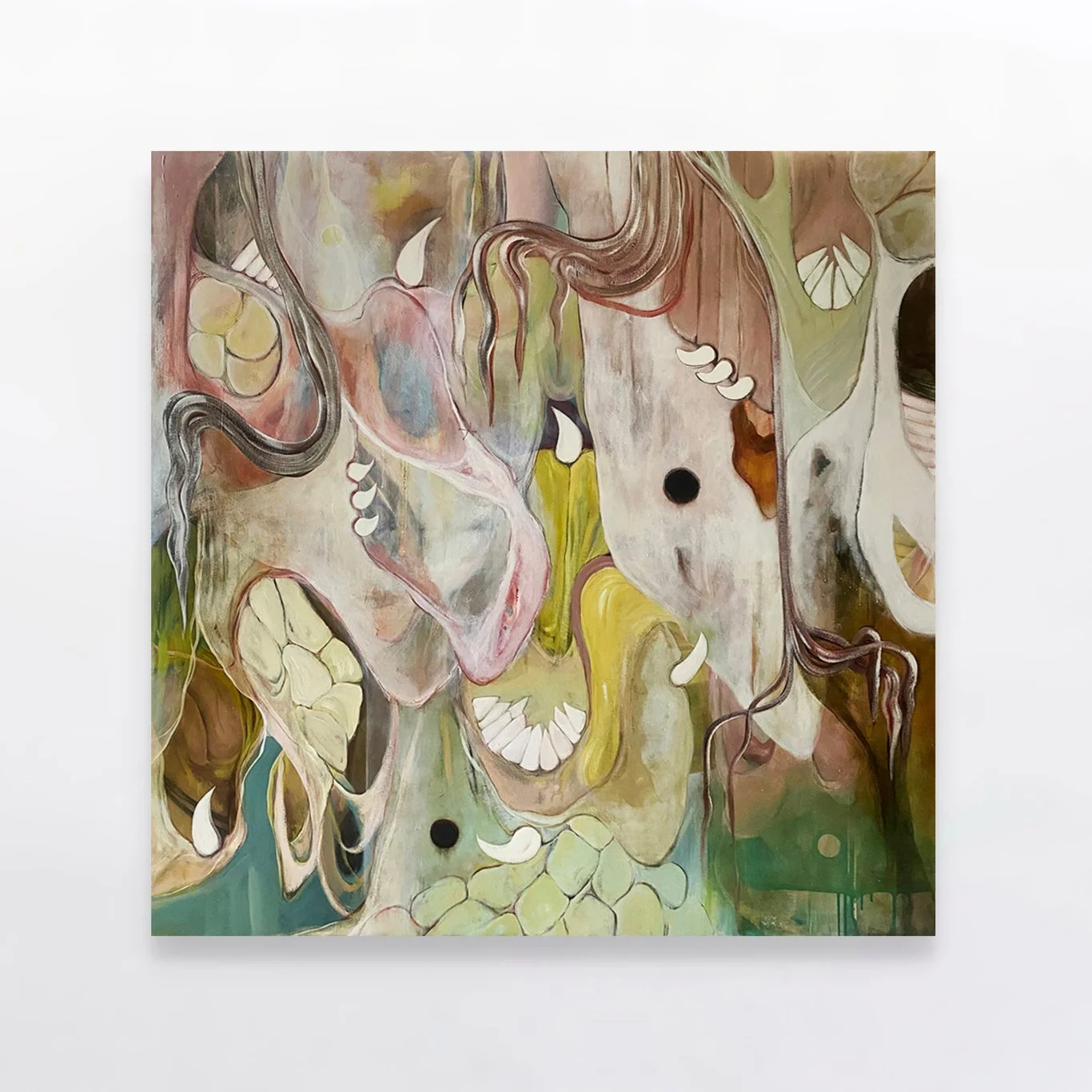 FREAK SHOW (2025), Acrylic & Oil Stick on Canvas, 160 x 160 cm, £4000