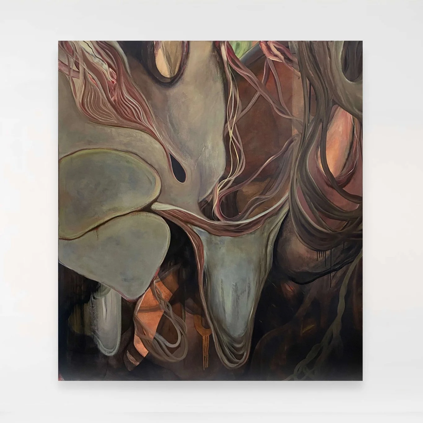 EMOTIONAL NEXUS (2025), Acrylic & Oil stick on canvas, 160 x 140 cm, £3000